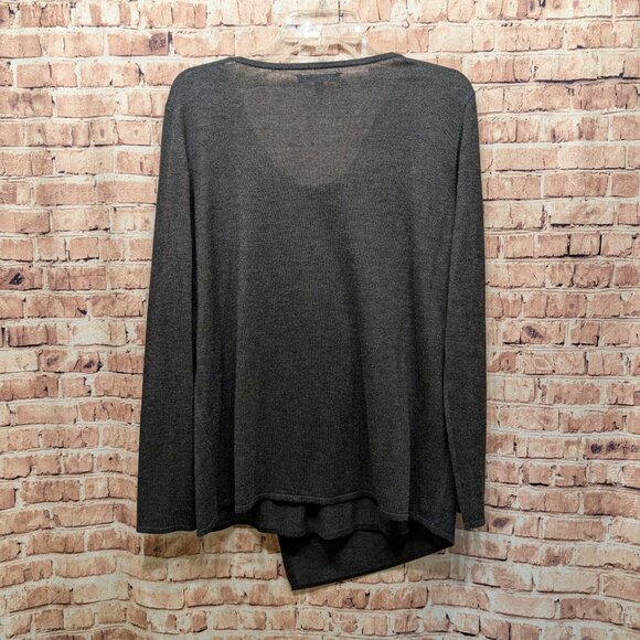 41 Hawthorn Crossover Long Sleeve Sweater Dark Gray Size XL - Picture 8 of 10